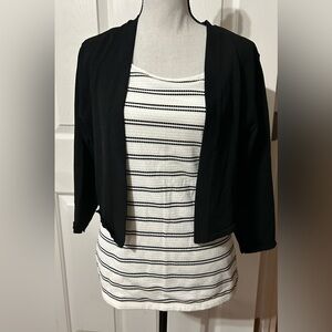 Lot Of  NWT Loft Tank Top SzM & White House Black Market Cardigan Open Cropped